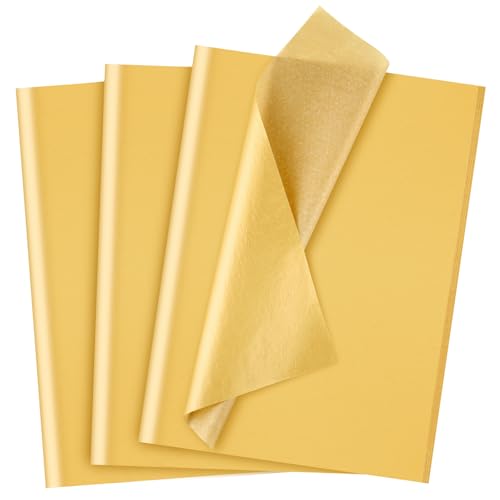 NEBURORA 120 Blatt goldenes Seidenpapier 35 x 50 cm goldenes Geschenkpapier, Großpackung goldene Geschenkpapierbögen für Geschenktüten, Verpackungsfüller, Weihnachtshochzeitsdekor von NEBURORA