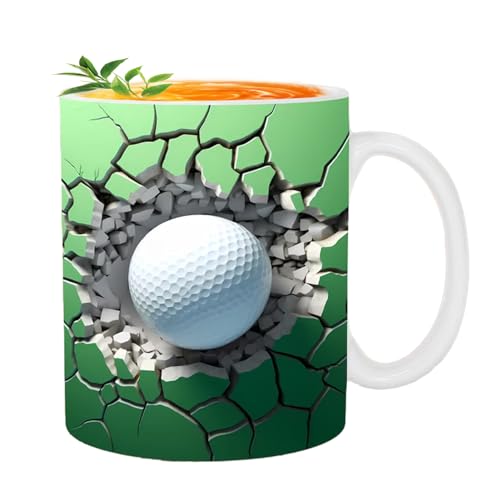 NEECS Tasse mit Loch in einer Wand: Kaffeetasse mit flachem 3D-Effekt, Keramik-Teetasse in lebendigen Farben für Kaffee, Tee, Getränke für Ostern, Weihnachten von NEECS