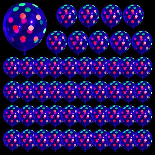 Neonballons leuchten im Dunkeln, UV-reaktive leuchtende Luftballons, 30,5 cm, fluoreszierende Luftballons, Neon-Partyzubehör für Weihnachten, Hochzeit, Bankett von NEECS