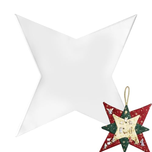Weihnachtsstern-Vorlage, Sternform, Quilt-Lineale, Schablonen, Acryl, rutschfest, wiederverwendbar, handgefertigt, Weihnachtsdekoration, Geschenk von NEECS