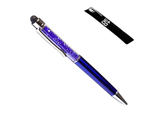 Hochwertiger kapazitiver 2-in-1-Touchscreen-Stift und Kugelschreiber mit Kristallen. Stift beutel und Stift Nachfüllung enthalten (MARINE) von NEO+