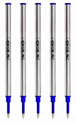 Rollerball Kugelschreiber-Minen, Blau Tinte (5er Pack). Diese Minen sind kompatibel mit den meisten nachfüllbar Rollerball Stifte von NEO+