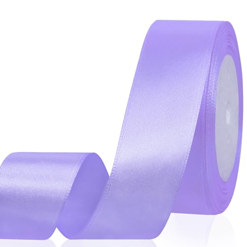 Hellviolettes Band, 3,8 cm, 22,7 m, hellviolettes Stoffband für Blumenstrauß, Geschenkverpackung, Basteln, Schleifen, Nähen, Stühle, Luftballons, Hochzeit, Geburtstagsparty-Dekoration von NEOACT