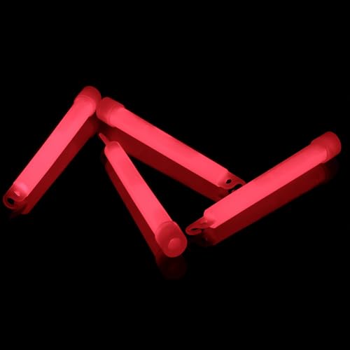 NEON FUN 10 Dicke Maxi Power Knicklichter | freie Farbwahl | 8h Leuchtdauer | 150x15 mm | Geprüfte Qualität | Testurteil 1,4 sehr gut, Farbe:Rot von NEON FUN