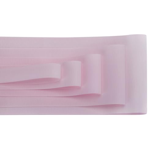 Ripsband 10 Meter Rolle Beidseitig Petersham, 19mm 32mm 50mm 75mm 100mm Bastel Hochzeitsbesatz. (Powder Pink,75mm) von NEOTRIMS