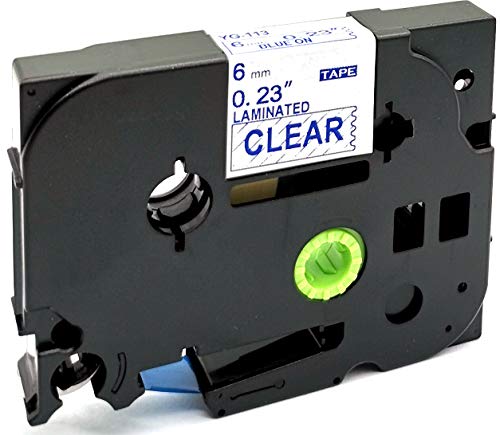 neouza kompatibel für Brother P-Touch laminiert Label Tape 1/10,2 cm X 26,2 '6 mm x 8 m Blue on Clear von NEOUZA