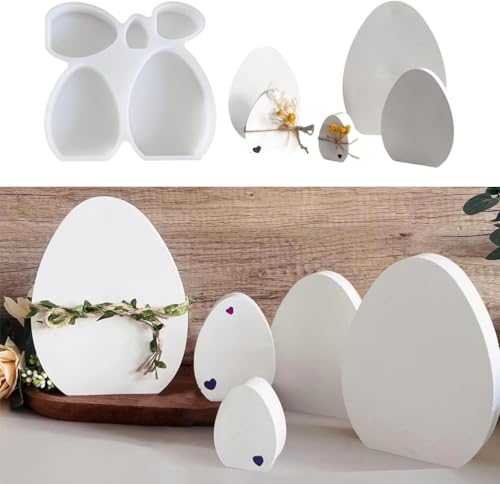 Silikonformen Gießformen Ostern, DIY Hasen Silikonform Ostern, Silikon Gießform Ostern, Osterhasen Silikonform Hasen Frühling, Osterhase Silikonform Oster Silikonformen für DIY Osterdeko Handwerk (D) von NEOVSUNY