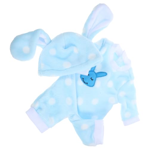 1 Satz Puppenkleidung Kinder Puppen kinderpuppe puppenschuhe Puppen Accessoires Schlafanzug puppenaugen Kaninchen-Outfit für Puppe Kaninchen-Overall-Kleidung Plüsch Sky-Blue NESTINGHO von NESTINGHO