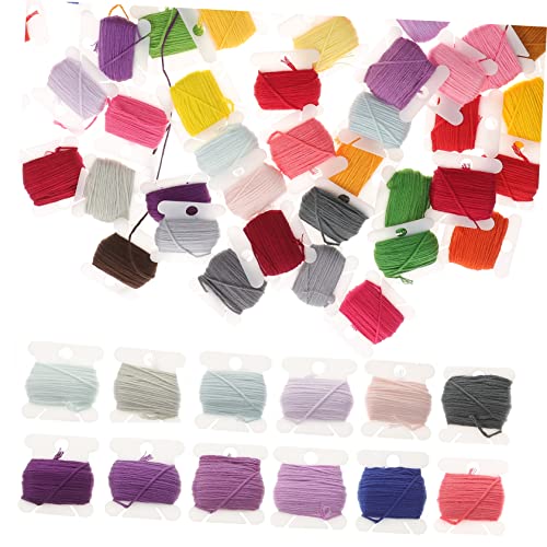 NESTINGHO 1 Packung 50 Farben Kreuzstichgarn Nähgarn Für Nähmaschine Quiltgarn Für Nähmaschine Armband Sets Schwarze Nähgarnspule Polyestergarn Set Garn Set Draht von NESTINGHO