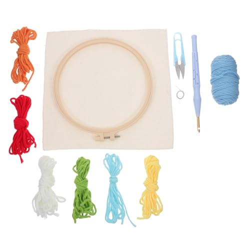 NESTINGHO 1 Satz Bastelwerkzeug Für Kinder Nadelhandwerk Kreuzstichpackungen Für Erwachsene Höhlen Sie Regenbogen-häkel-strickoberteile Aus Starter-kit Zum Selbersticken Stanznadel-sticksets von NESTINGHO