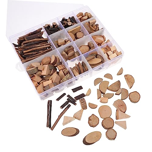 NESTINGHO 1 Satz Hackschnitzel-set Kinderhandwerk Diy Ausschnitte Basteln Trockene Äste Selber Machen Natürliche Baumrinde Baumstamm Logscheibe Trockener Ast Mini-baumrinde Diy Liefert Brown von NESTINGHO