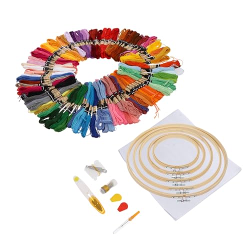 NESTINGHO 1 Satz Handstickstoff Aufdrehwerkzeug Nadeleinfädler Stickset Für Kinder Bastelsets Für Erwachsene Fingerhuteinfädler Kreuzstichwerkzeuge Stanznadel-starter-kits Nähnadel Plastik von NESTINGHO