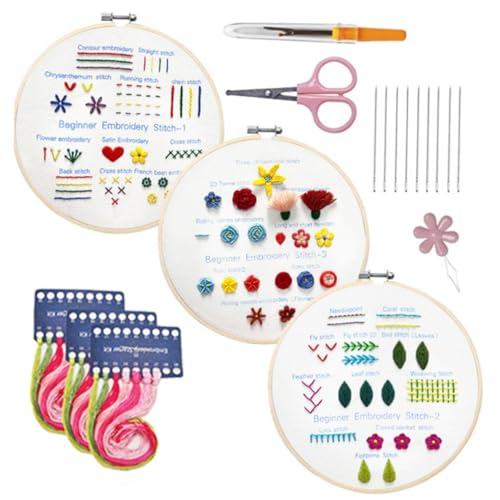 NESTINGHO 1 Satz Kreuzstich embroidery kit embroidery set stickgarne professionelles Nähset dekoratives Stickset Kreuzstichmaterial besticktes handgemachtes Werkzeug Polyester von NESTINGHO