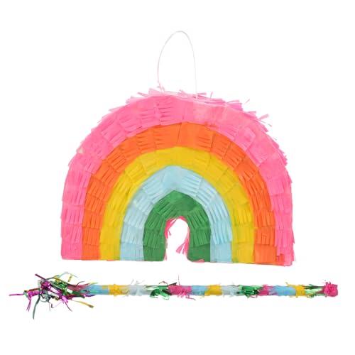 NESTINGHO 1 Satz Piñata alles zum geburtstag dekor Pinata-Spiel Weihnachtsfeier bevorzugt Lieferungen fiesta faschings- toy Pinata-Stick für Mädchen Pinata-Füllspielzeug Papier Colorful von NESTINGHO