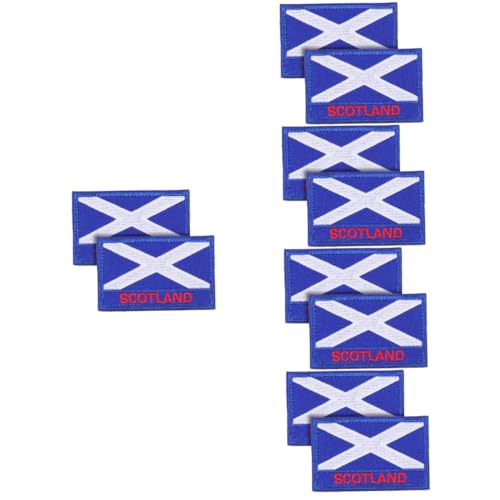 NESTINGHO 10 Stk Schottischer Patch Länderflaggen-Patch Schottland-Flagge-Patch schottische Flagge aufkleber Aufnäher mit Schottland-Flagge selber machen Nationalflaggenapplikation Polyester von NESTINGHO