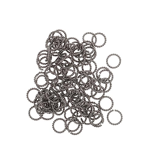 NESTINGHO 100 Stück Edelstahl Schmuck Verbindungsringe Gedrehte Biegeringe Metallringe Zum Basteln Hochwertiger DIY Schmuckzubehör Ø 6 Mm von NESTINGHO