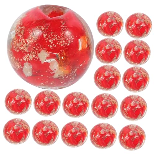 NESTINGHO 100St Sandglasperlen Lampwork zweifarbige Perlen Charms Armbänder Bulk-Armbänder runde Perlen weinachts geldgeschenke weihnachten Glasperlen 8mm Glasperlen-Kit rot von NESTINGHO