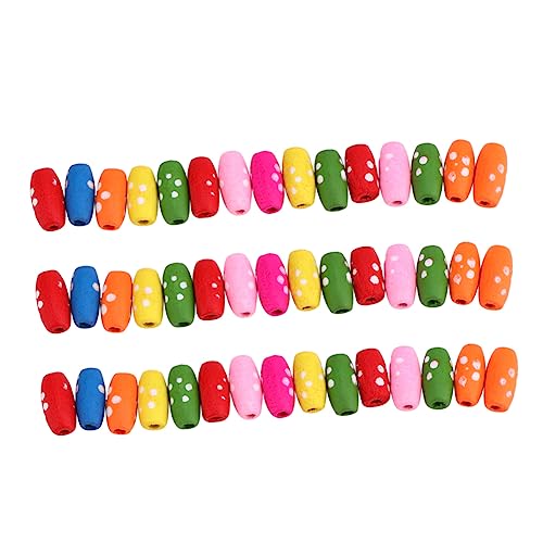 NESTINGHO 100St bunte perlen selber machen Schmuckzubehör Perle Abstandsperlen für Schmuck bastelmaterial für kinder bastelsets für kinder Holzperlen zum Basteln Halskette Perlen Colorful von NESTINGHO