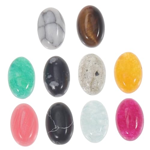 NESTINGHO 10St Oblate Cabochons aus Stein dekorative Cabochons Flache Cabochons selber machen Handschmuck natürliche Perlen auslauf outlet fein polierte Cabochons dekorativer Naturstein Jade von NESTINGHO