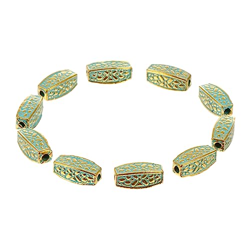 NESTINGHO 10St Perlen Armbandglied Vintage Halskette grünes Zubehör Kreuzstichfadenhalter Bettelarmband bracelet beads armband zubehör necklace qridor armbandage schmuck Legierung Green von NESTINGHO