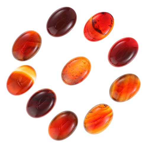 NESTINGHO 10st Edelstein-patch Cabochons Mit Flachem Rücken Cabochon-perlen Zum Selbermachen Ovaler Cabochon-stein Natürliche Quarz-cabochons Schmuckherstellung Steincabochons Naturstein von NESTINGHO