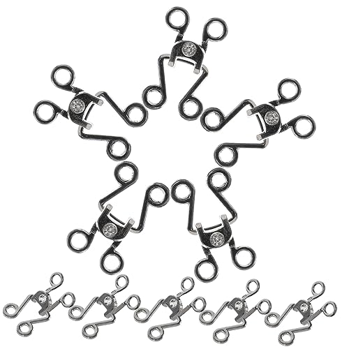 NESTINGHO 10st Hakenknöpfe Aus Metall Am Kragen Verbindungsschnalle Kleiderverschlusshaken Nähverschlüsse Nähhaken Und Ösenverschluss Druckknöpfe Annähen Bh-haken Ersatzhaken Augenhaken von NESTINGHO