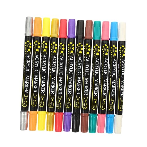 NESTINGHO 12st Grober Marker Auf Wasserbasis Acrylstifte Kindermarker Stifte Machen Kinder Diy Stifte Farbstifte Färbende Pinselstifte Stoffmarker Aquarell Stift Kunst Textmarker Kunststoff von NESTINGHO