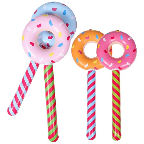 NESTINGHO 20 Stk Aufblasbarer Donut-stick Donut Süßigkeiten Lutscher-ballon Aufblasbarer Schwimmer Donut-partygeschenke Mini-süßigkeit Aufblasbarer Donut-lutscher Mini-poolschwimmer Pvc von NESTINGHO