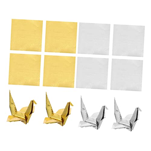 NESTINGHO 200 Blatt Einseitiges Perlmutt Origami Metallic Origami Papier Origami Papier Origami Sternpapier Goldenes Scrapbook Papier Doppelseitiges Origami Papier Schimmerndes von NESTINGHO