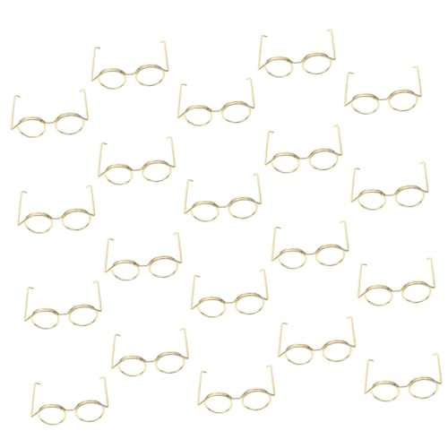 NESTINGHO 20St Mini-Brillengestell Miniatur-Dinge gefälschte Brillen puppenkleidung Puppen Kleidung spielzeuge Sonnenbrille Mini-Brille zum Anziehen der Brille für Metall von NESTINGHO