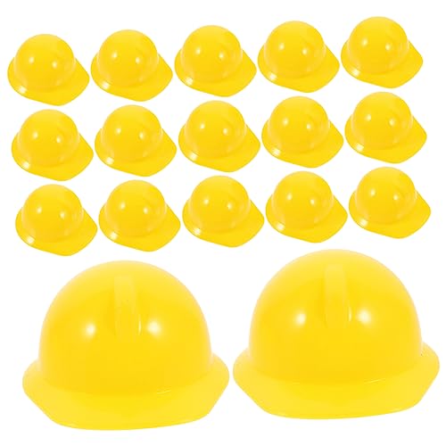 NESTINGHO 20st Haustier Hut Motorhaube Für Kinder Mini-spielzeugkind Mini-Zylinder Zum Basteln Kleiner Bauschutzhelm Feuerwehrmannhut Hüte Für Kinder Miniatur-puppenhüte Auto Yellow Plastik von NESTINGHO