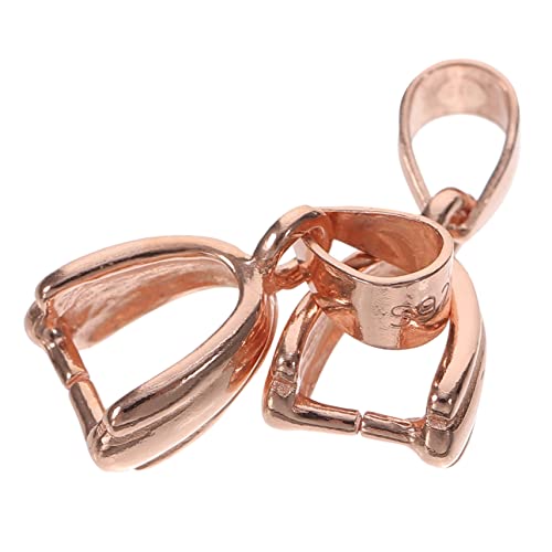 NESTINGHO 2St Anhängerclip Halskettenverschlüsse Klemmbügel für die Schmuckherstellung Silberkette einfacher silberner Anhängerhaken Steine ​​für die Schmuckherstellung 925 Silber Rose Gold von NESTINGHO