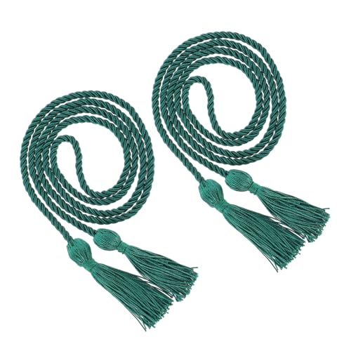 NESTINGHO 2St Quasten-Ehren seil Abschlussquaste 2022 Absolventenkleid Ehrenseil Abschlussseile abschlussfeier abschlussgeschenk Graduierungskordel Abschlusskostüm Seil Polyester Green von NESTINGHO