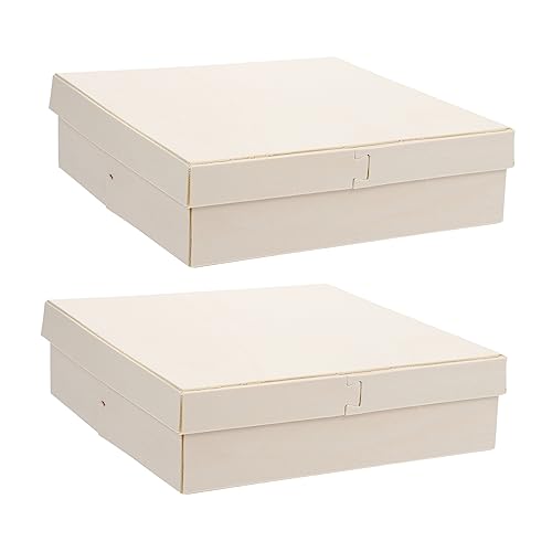 NESTINGHO 2St aus Holz Keksdosen Minibehälter Mini-Lebensmittelbehälter Farbbehälter Geschenkbehälter storage boxes aufbwahrungs-box Verpackungskoffer Dessertverpackung von NESTINGHO