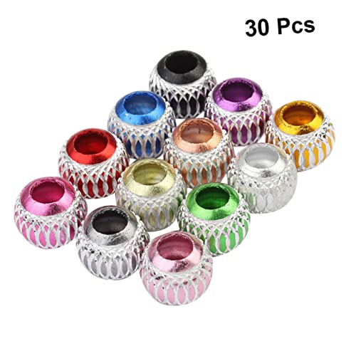 NESTINGHO 30 Stk Abstandsperlen Halsketten Für Kinder Silberne Zwischenperlen Kinderschmuck Kinder Halskette Perlenkette Perlensets Armbänder Perlen Edelsteinperlen Colorful von NESTINGHO