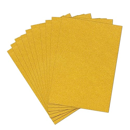 NESTINGHO 30 Stück Glitzerkarton A4 Gold Bastelpapier Für Kinder DIY Projekte Scrapbooking Glitzerndes Papier Für Kreative Bastelarbeiten von NESTINGHO