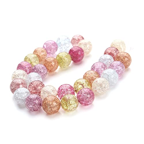 NESTINGHO 34 Stk farbige Glasperlen Bunte Perlen Farbperlen farbige Perlen Strassperlen armreifen kristallperlen Bead DIY Bead chain Colored beads Bastelperlen selber machen Colorful von NESTINGHO