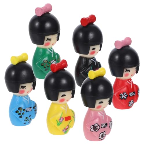 NESTINGHO 36 STK Kimono-Puppenschmuck japanische Kimono-Mädchen Bausätze Japanisches Mädchen Kinder Puppen kinderpuppe Blumendekorationen holzbausatz Kimono-Mädchenpuppe PVC-Puppenspielzeug von NESTINGHO