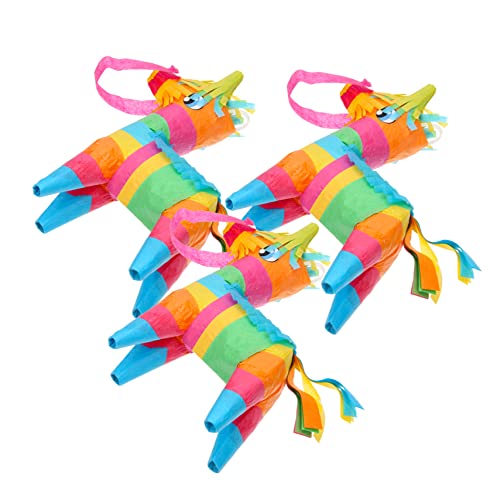 NESTINGHO 3St Mexikanische Piñata Fiesta-Taco-Partyzubehör Pinata-Spielzeug aus Papier Party-Piñata-Spielzeug Mini-Piñata wandverkleidung wand polsterung toy Fiesta-Piñata schöne Esel-Pinata von NESTINGHO