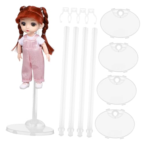 NESTINGHO 4 Stück Halterung Puppenständer Actionfigurenständer Puppenständer Ständer Klarer Ständer Puppenständer Puppenständer Puppenständer Puppenhalter Puppenfigurenständer Kunststoff von NESTINGHO