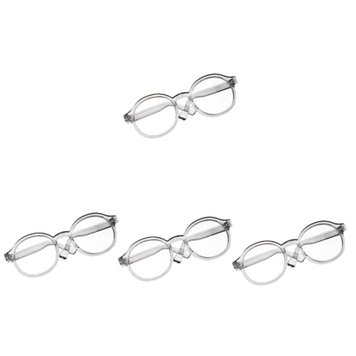 NESTINGHO 4 Stück Puppenbrille Puppenhauszubehör Brille zum Anziehen der Puppe puppenkleidung Puppen Kleidung Sonnenbrille Brillen Puppe Verkleidet Brille dekorative Puppengläser Plastik von NESTINGHO