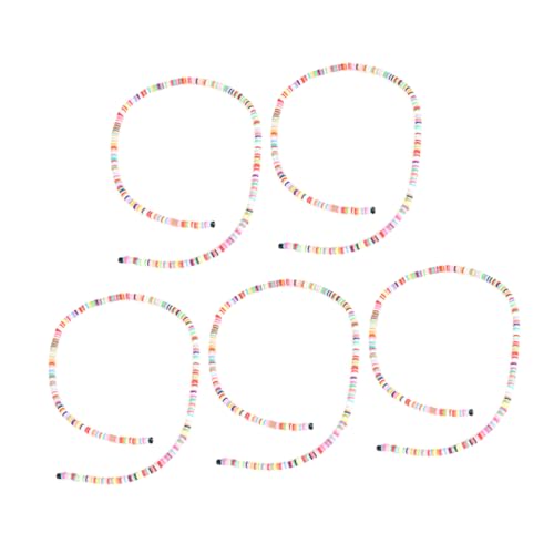 NESTINGHO 5 Packungen Perle Zur Schmuckherstellung Lose Perle Für Halskette Lose Perlenarmbänder Armband Aus Tonperlen Polymer-ton-perlen Spacer-perlen-schmuck Halskettenketten Colorful von NESTINGHO