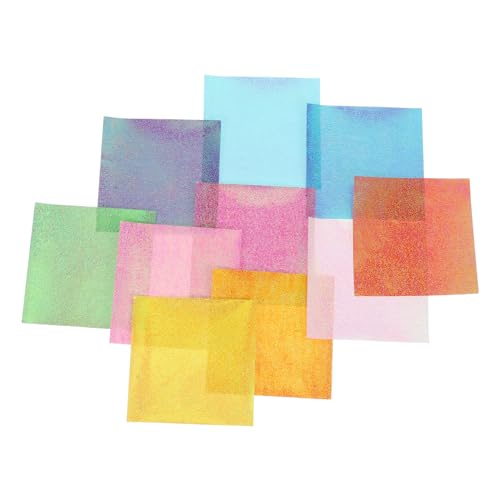 NESTINGHO 50 Stück Perlmuttfarbenes Handgefertigtes Origami Glitzer Seidenpapier DIY Papier Verdicktes Faltpapier Japanisches Faltpapier Pastellpapier Bastelpapier Bastelpapier von NESTINGHO