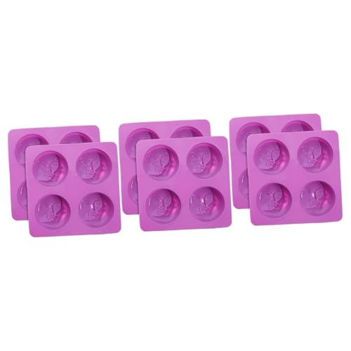 NESTINGHO 6 Stk Seifenform Formen zur Seifenherstellung Backform Seifengießform Keksformen zum Backen multifunktionale Form Fondantformen Formen für die Keksherstellung Kieselgel Violett von NESTINGHO