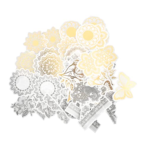 NESTINGHO 60St Pocket-Sticker-Pack Pflanzen-Tag Geschenkanhänger Schrottbuch Scrapbook-Tagebücher Retro-Sticker-Sammelalbum Aufkleber Scrapbooking Sticker Etiketten Kinder Sammelalbum Papier von NESTINGHO