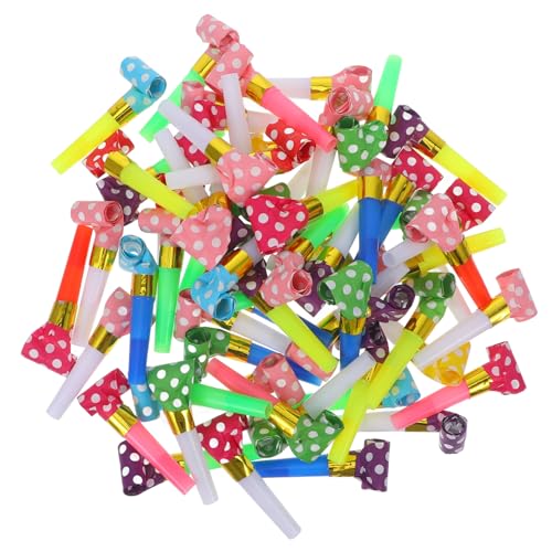 NESTINGHO 60St jubelnde Ausbrüche Spielset DIY-Party Jubelpfiffe Gebläse spaß volumni party supplies hochzeitsideen Lautstärke Hornbläser klappliege Cheerleader pfeifen bunte Pfeife Plastik von NESTINGHO