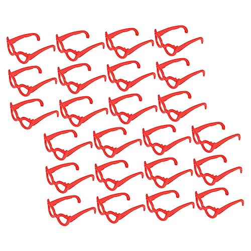 NESTINGHO 60st Mini-Brille Zubehör Für Babypuppen Puppe Verkleiden Sich Sonnenbrillen Puppen-anziehspielzeug Mini-puppenbrille Zum Basteln Puppenbrille Mini Kleine Puppenbrille Rot Plastik von NESTINGHO