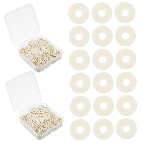 NESTINGHO 8 Kartons Perlen Für Diy Basteln Sie Diy-perlen 6 Mm Diy-perlen Perlen Zum Basteln Abstandsperle Schmuckperlen Diy Schmuck Lose Perlen Diy Schmuck Handwerk Perlen Weiß Polymer-ton von NESTINGHO