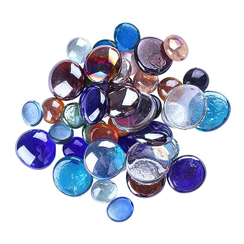 NESTINGHO 80st Glasperlen Perlen Für Kinder Herstellung Von Perlenschmuck Murmeln Für Vasen Lose Edelsteine Achat-cabochons Runde Vase Edelstein-cabochons Farbperlen Perlensets Kreisvase von NESTINGHO