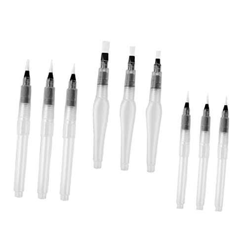 NESTINGHO 9 Stück Wasserfarben Pinselstifte Set Tintenstift Füllfederhalter Für Handmalerei Und Schreiben Kunst Wassereinspritzung Mit Etui von NESTINGHO